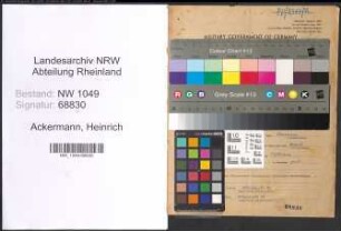 Entnazifizierung Heinrich Ackermann , geb. 15.07.1887 (Spediteur)