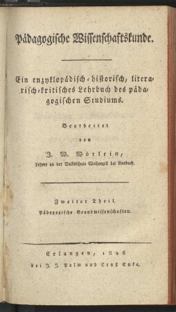 2: Pädagogische Grundwissenschaften