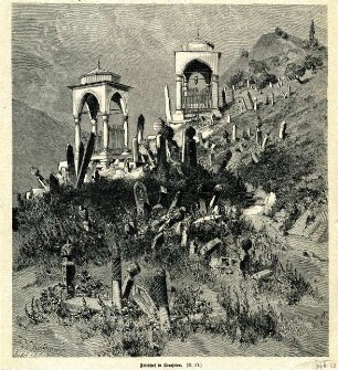 Grafik "Friedhof in Serajewo"