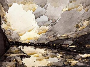 Moldaulandschaft im Gegenlicht