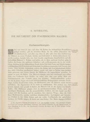 Zweiter Abtheilung. Die Blüthezeit der italienischen Malerei.