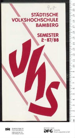 Programm 2. Semester 1987/1988