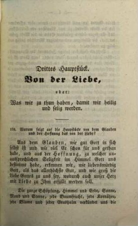 Der Katechismus der christkatholischen Religion für das Bisthum Augsburg : ein Handbuch für Seelsorger, Lehrer und Aeltern, 3. Das Hauptstück von der Liebe