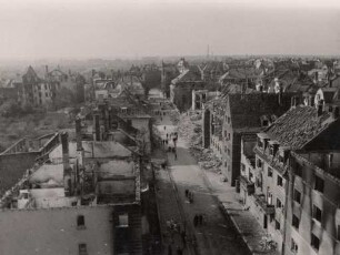 Zerstörungen Zweiter Weltkrieg. Körnerstraße