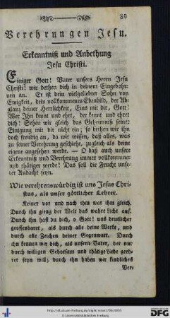 Verehrungen Jesu.
