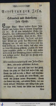 Verehrungen Jesu.