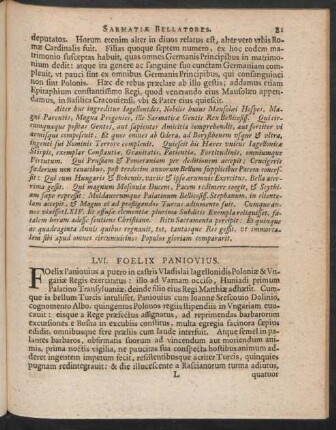 LVI. Foelix Paniovius