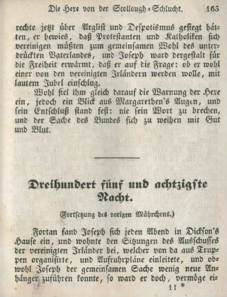 Dreihundert fünf und achtzigste Nacht