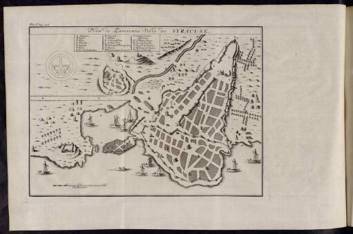 Tom V. Pag. 205. Plan de L´ancienne Ville de Syracuse.