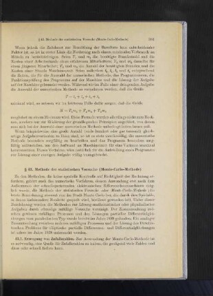 § 43. Methode der statistischen Versuche (Monte-Carlo-Methode)