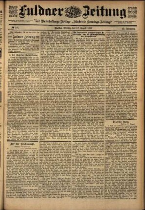 Ausgabe vom Montag, den 29. August 1898.