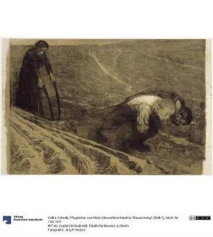 Pflugzieher und Weib (Verworfene Arbeit zu "Bauernkrieg", Blatt 1)