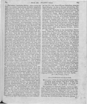 Rau, K. H.: Über die Kameralwissenschaft. Entwicklung ihres Wesens und ihrer Theile. Heidelberg: [Winter] 1825