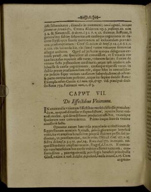 Caput VII. De Effectibus Unionum.