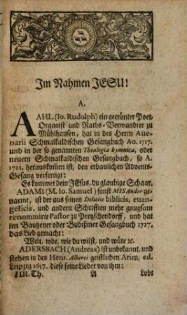 Johann Caspar Wetzels Hymnopœographia, oder Historische Lebens-Beschreibung der berühmtesten Lieder-Dichter, Vierter Theil