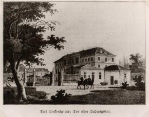 Ansichten Karlsruher Gebäude, Bauwerke und Denkmäler. Linkenheimer Tor