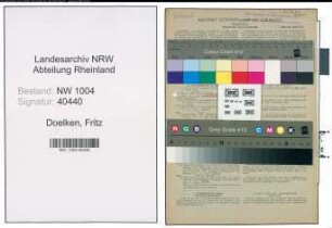 Entnazifizierung Fritz Doelken , geb. 12.11.1918 (Schreiner)