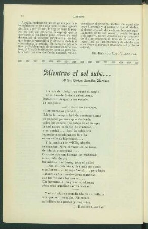 Mientras el Sol sube...