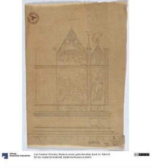 Studie zu einem gotischen Altar