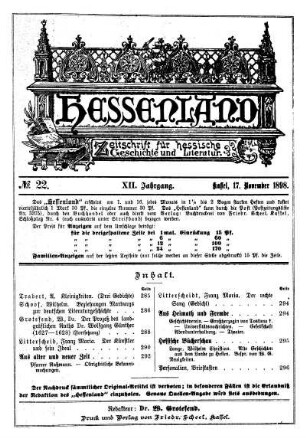 No. 22, 17. November 1898