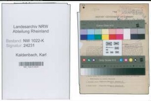 Entnazifizierung Karl Kaldenbach , geb. 06.01.1889 (Heizer)