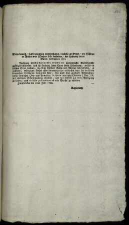 Verordnung, daß dieienigen Unterthanen, welche an Orten, wo fischbare Bäche und Weyher sich befinden, die Haltung derer Enten verbotten seyn : Zweybrücken den 16ten Julii 1768.