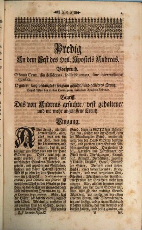 Predigen auf die Fest-Täg deren lieben Heiligen Gottes