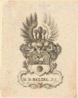Exlibris des M(artin) D(ietrich) Bezzel, D(iaconus). L(aurentianus).