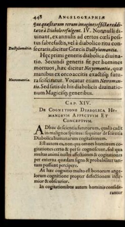 Cap. XIV. De Cognitione Diabolica Humanorum Affectuum Et Conceptuum