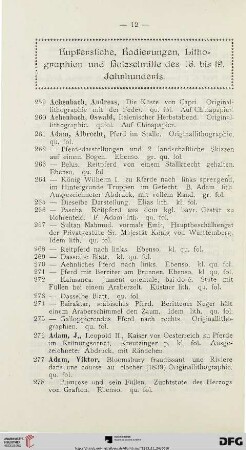 Kupferstiche, Radierungen, Lithographien und Holzschnitte des 16. bis 19. Jahrhunderts (Nr. 259-1408)