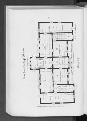 Abb. 18. Haus für ruhige Kranke. Obergeschoss.