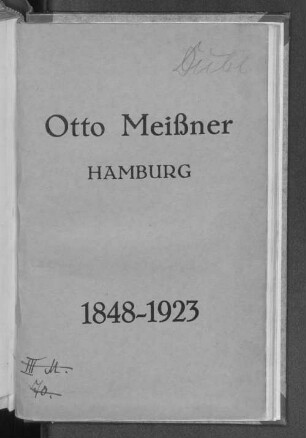 Otto Meißner, Hamburg : 1848-1923