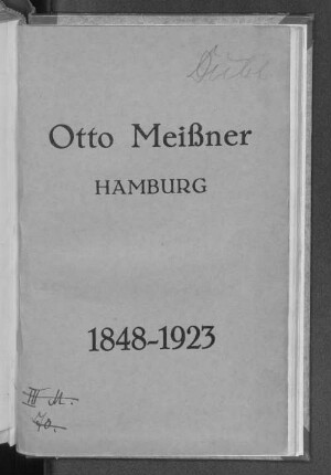 Otto Meißner, Hamburg : 1848-1923