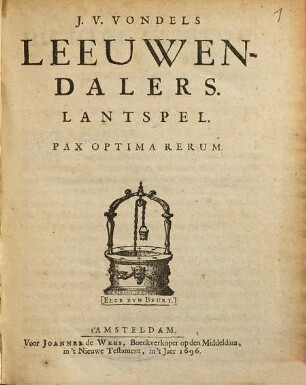 J. v. Vondels Leeuwendalers : Lantspel