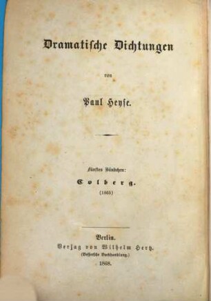 Dramatische Dichtungen, 5