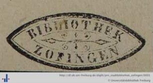 [Provenienz]: Stadtbibliothek Zofingen