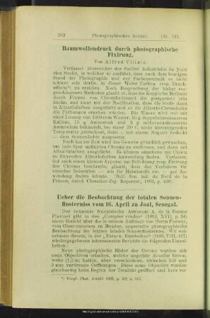 Ueber die Beobachtung der totalen Sonnenfinsterniss vom 16. April zu Joal, Senegal