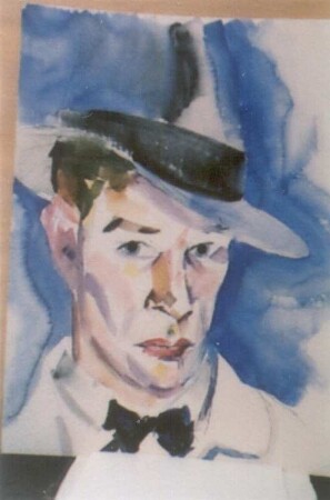 Selbstbildnis mit Hut. Aquarell (1929; H. Rose)
