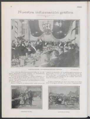 [Fotografía de] Banquete ofrecido a los generales Elespuru y Raygada