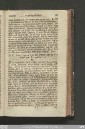 XXV. Danksagung für die Offenbarung der Heiligen Dreyeinigkeit.