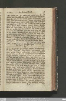 XXV. Danksagung für die Offenbarung der Heiligen Dreyeinigkeit.