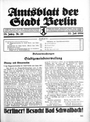1934,29: Nr. 29, 22. Juli 1934