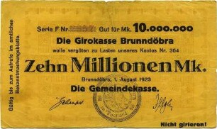 Notgeld - 10 Mill. Mark