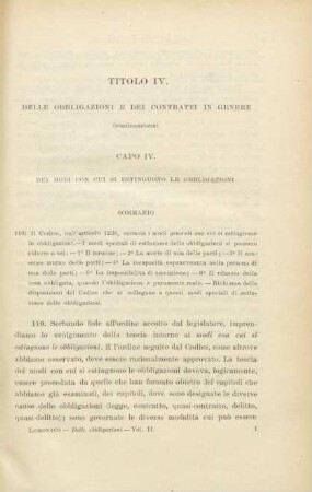 Titolo IV. Delle obbligazioni e dei contratti in genere (continuazione)