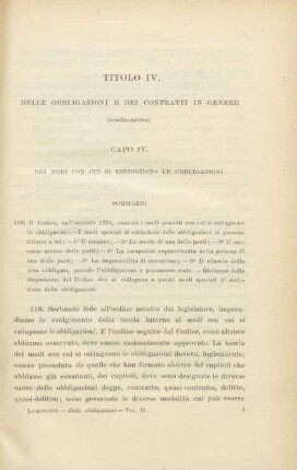 Titolo IV. Delle obbligazioni e dei contratti in genere (continuazione)