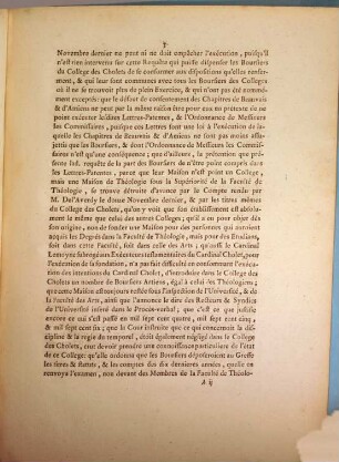 Extrait Des Registres Du Parlement, Qui ordonne l'exécution de celui du 4 du même mois pour la réunion du College des Cholets dans celui de Louis le Grand : Du 21 Août 1764.