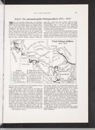XXIV. Die württembergische Gebirgsartillerie 1915-1918