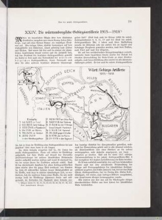 XXIV. Die württembergische Gebirgsartillerie 1915-1918