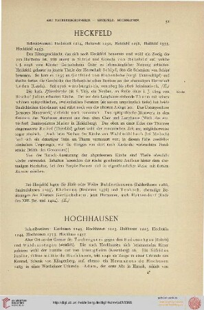 Heckfeld, Hochhausen,