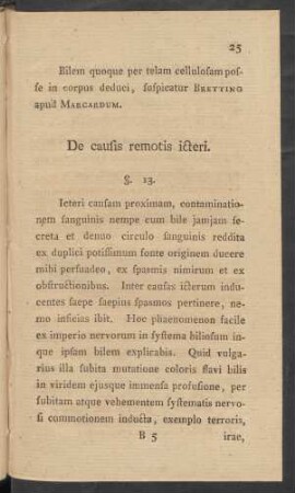 De causis remotis icteri §. 13. - §. 16.